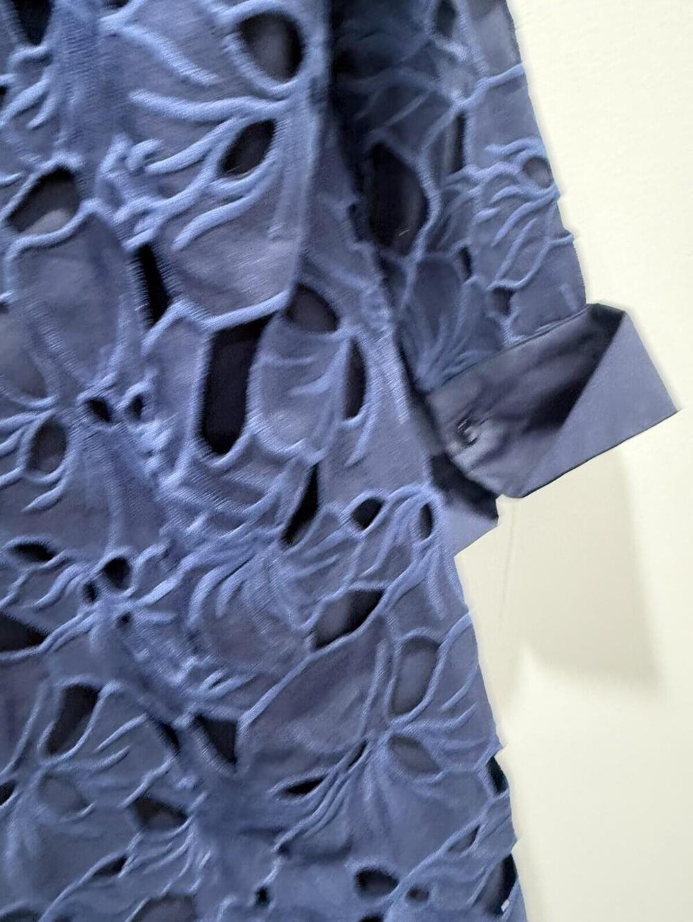 Jade Melody Tam Eyelet Lace Top Floral Tunic Boho Medium Preppy Blouse Blue - Picture 12 of 13